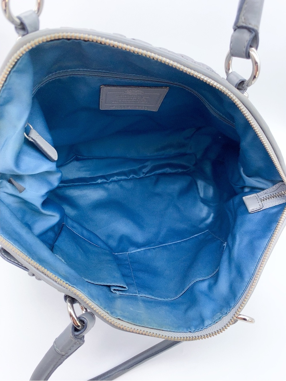 Coach 70th Anniversary Quilted Madison Quilted Chevron Nylon Lindsey Satchel. - Picture 9 of 13